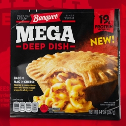 banquet mega deep dish bacon Mac n cheese