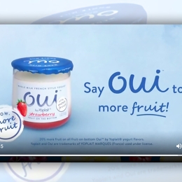 ad for Oui yogurt