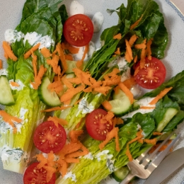 lettuce wedges with other salad fixings