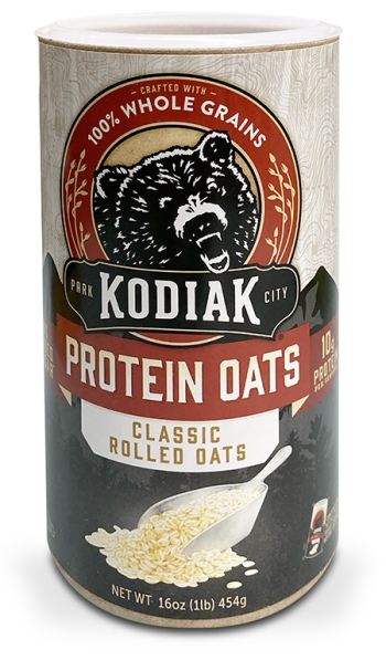 canister of Kodiak Protein Classic Rolled Oats