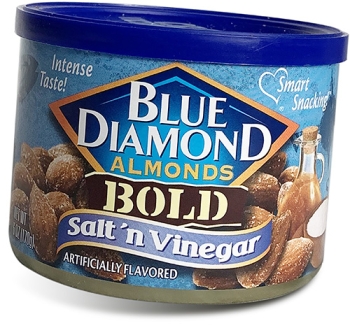 can of Blue Diamond Bold salt and vinegar almonds