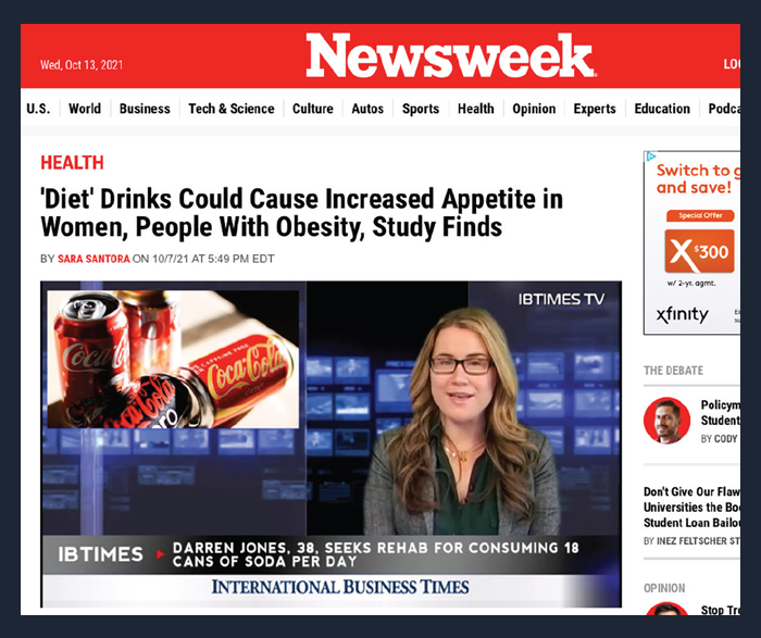 Newsweek article on diet drinks