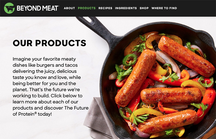 beyond meat website