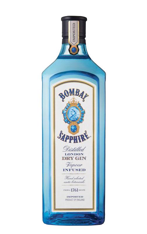 Image: a bottle of Bombay Sapphire gin
