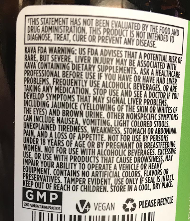 Whole Foods voluntarily puts a warning on its kava supplement based on a 2002 FDA advisory.