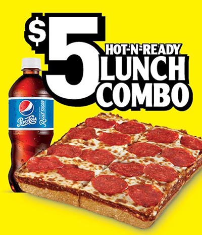A 1,640-calorie lunch is $5 at Little Caesars.
