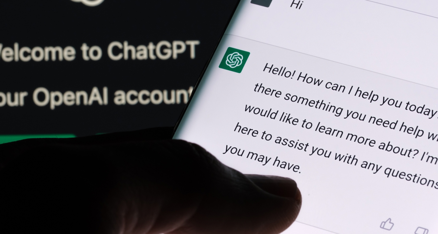 Chat GPT on a phone screen