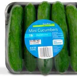 mini cucumbers in package