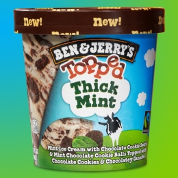 ben & jerry's topped thick mint ice cream