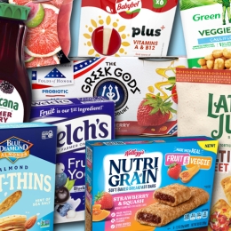 collage of packaged foods