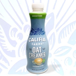 Bottle of Califia Farms unsweetened oat creamer