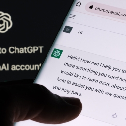 ChatGPT on a phone screen