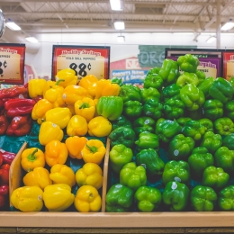 Bell peppers on sale for 88 cents. Their full, non-sale price, is 99 cents.