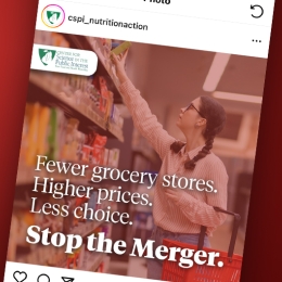 screenshot of CPI instagram/ facebook post about supermarket merger