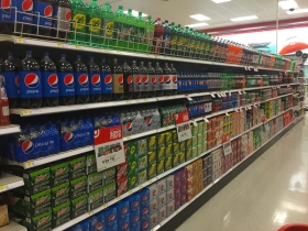 a soda isle of a Target