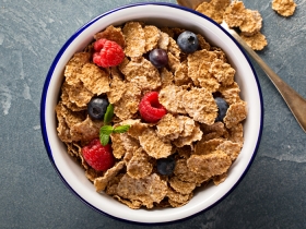a bowl of whole-grain cereal