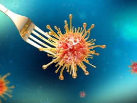 food poisoning bacteria on a fork