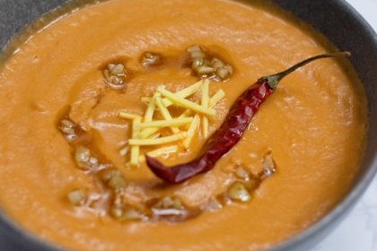 a bowl of Indian lentil soup