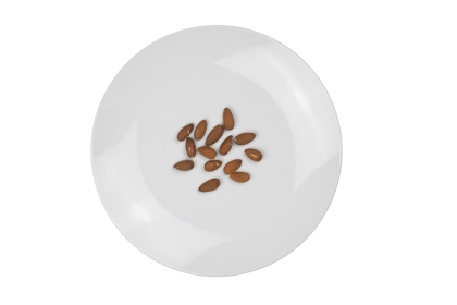 almonds on plate