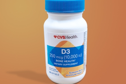 a bottle of vitamin d pills