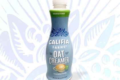 Bottle of Califia Farms unsweetened oat creamer