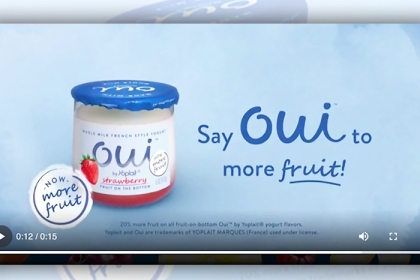 ad for Oui yogurt
