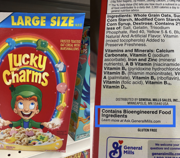 Label on Lucky Charms cereal 