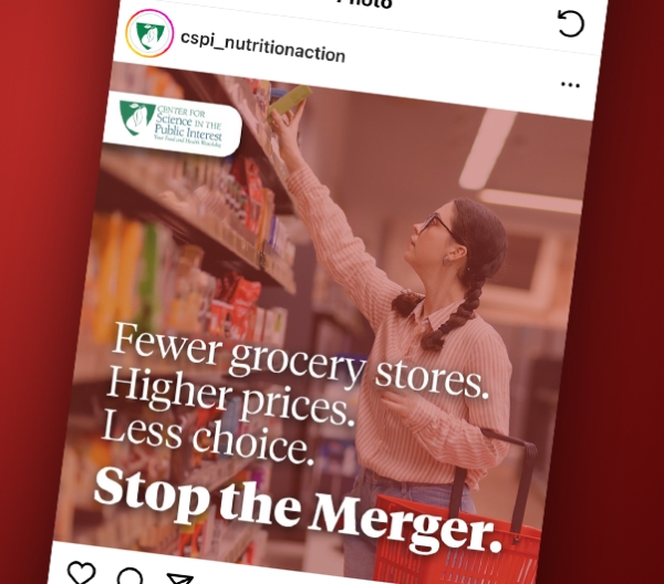 screenshot of CPI instagram/ facebook post about supermarket merger