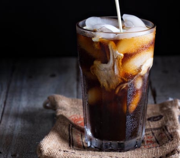 cold brew coffee with creamer