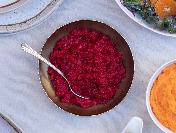 cranberry relish in a bowl