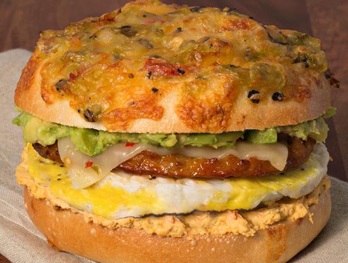 Einstein brothers chorizo breakfast sandwich