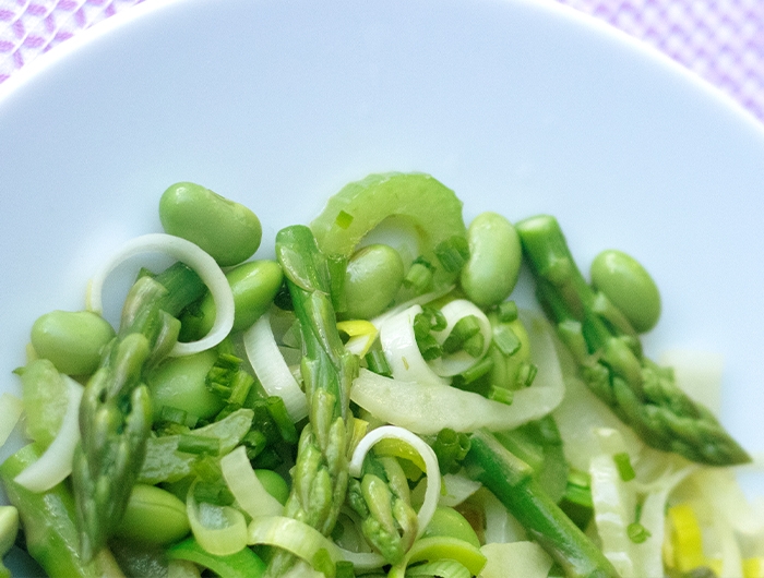 edamame and other green vegetables