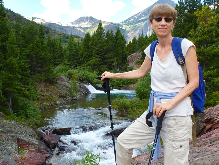 Bonnie Liebman hiking for bone health