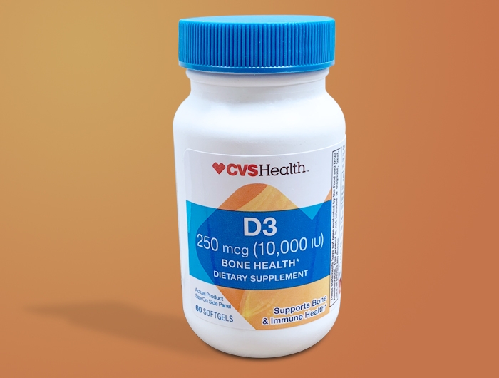 a bottle of vitamin d pills