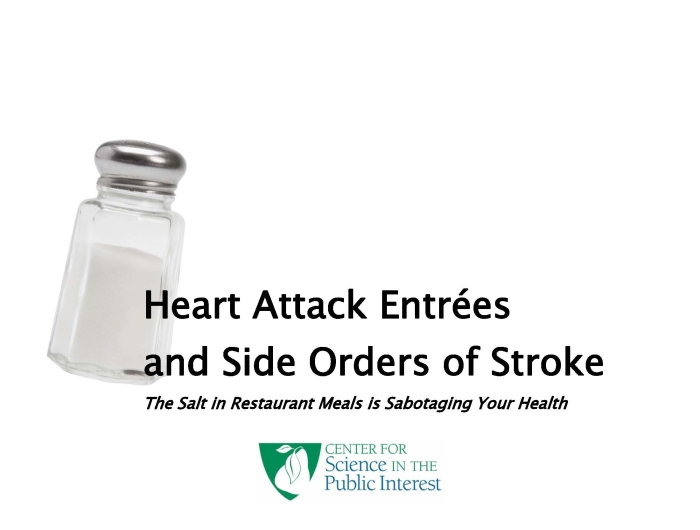 Heart Attack Entrées and Side Orders of Stroke