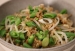 brown rice with sliced green onions