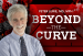 A headshot of Dr. Peter Lurie in front of a graphic that says "Beyond the Curve" with an approximation of an infection curve