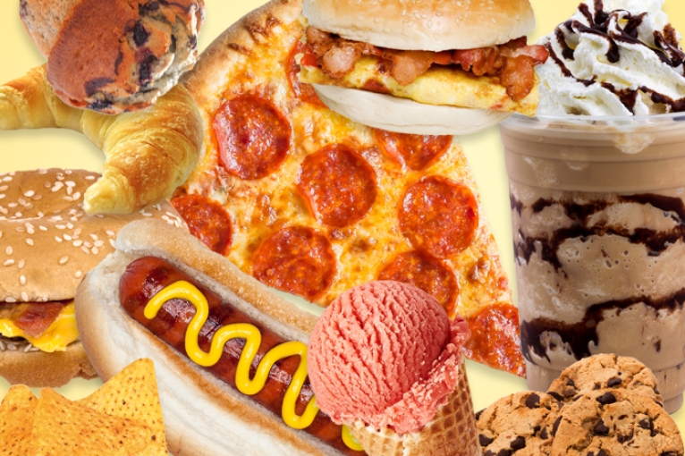 an assortment of ultra-processed foods