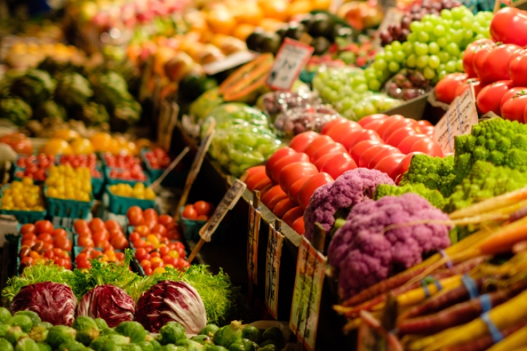 vegetables in a market