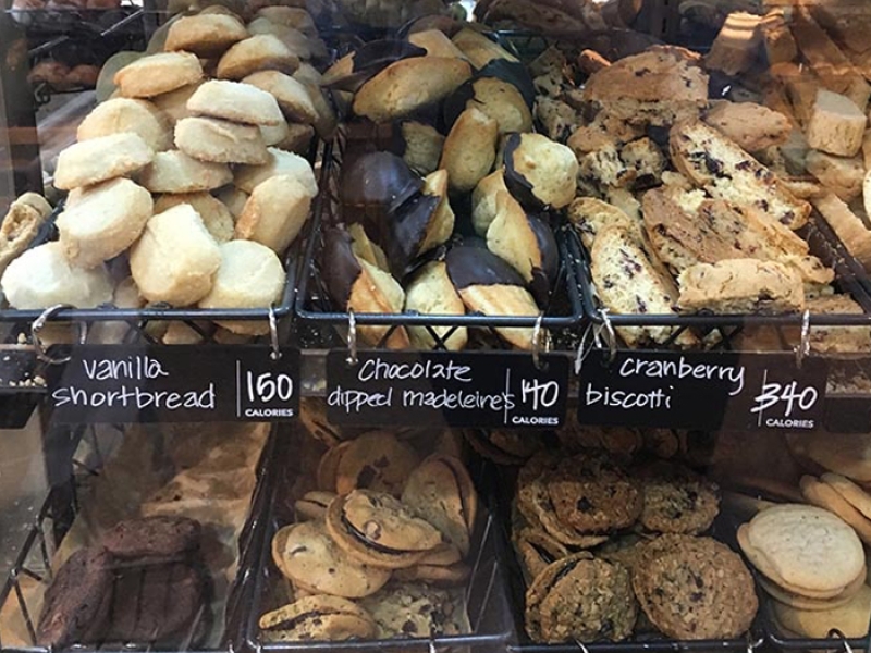 calories labeled on supermarket bakery items