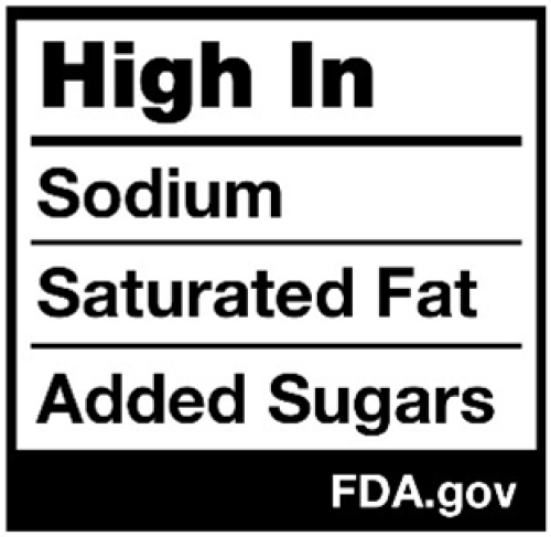 Example of a front-of-package icon under consideration at FDA