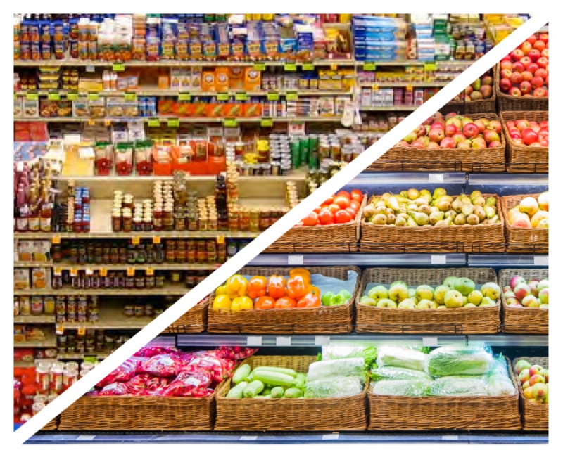 processed food vs produce