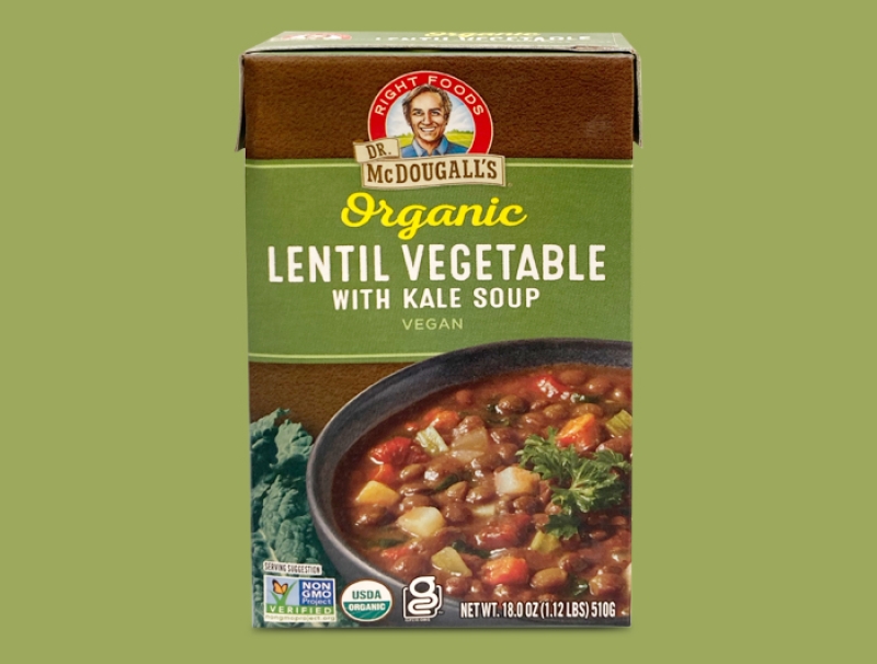 Dr McDougall's Organic Lentil Vegetable Kale Soup