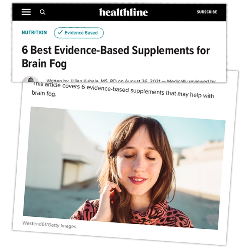 health line article about brain fog and supplements