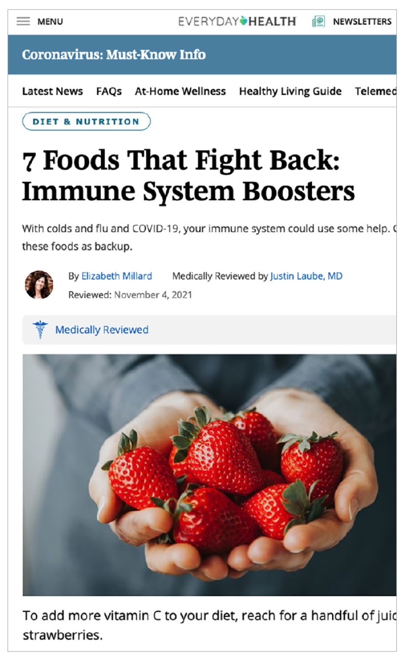 online article about boosting immune systems