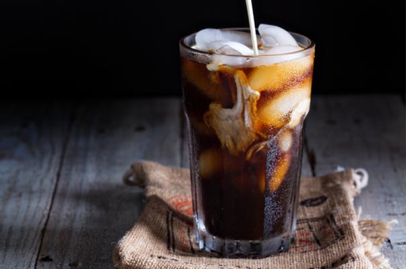cold brew coffee with creamer