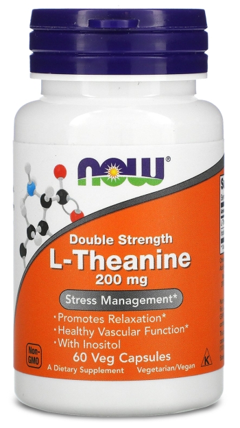 bottle of l-theanine supplement