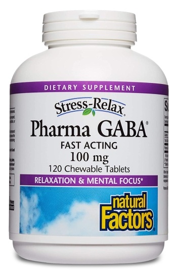 bottle of GABA supplement