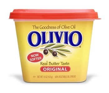 tub of Olivio original spread