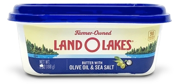 tub of Land O Lakes Butter with Olive Oil & Sea Salt